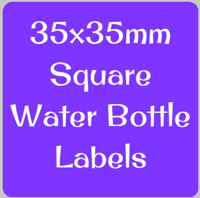 24 Square Bottle Labels (Text Only)