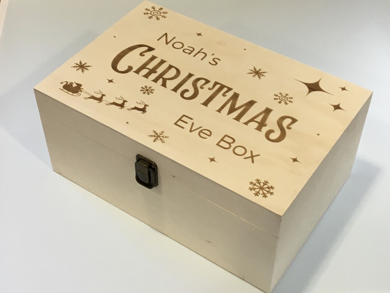 Personalised Christmas Eve Box (Large Unvarnished)